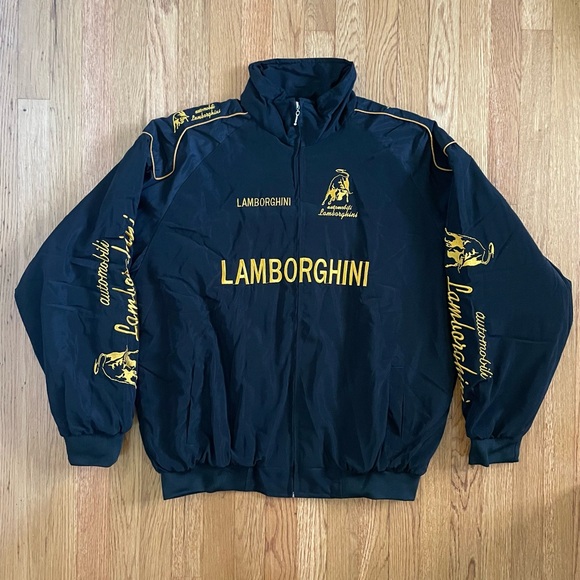 Formula 1 Lamborghini Racing Jacket Men’s F1 Embroidered Retro Y2k Unisex - Picture 1 of 8